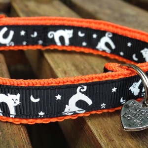 4 styles - 1/2" Halloween and Fall Collars For Cats & Small Dogs