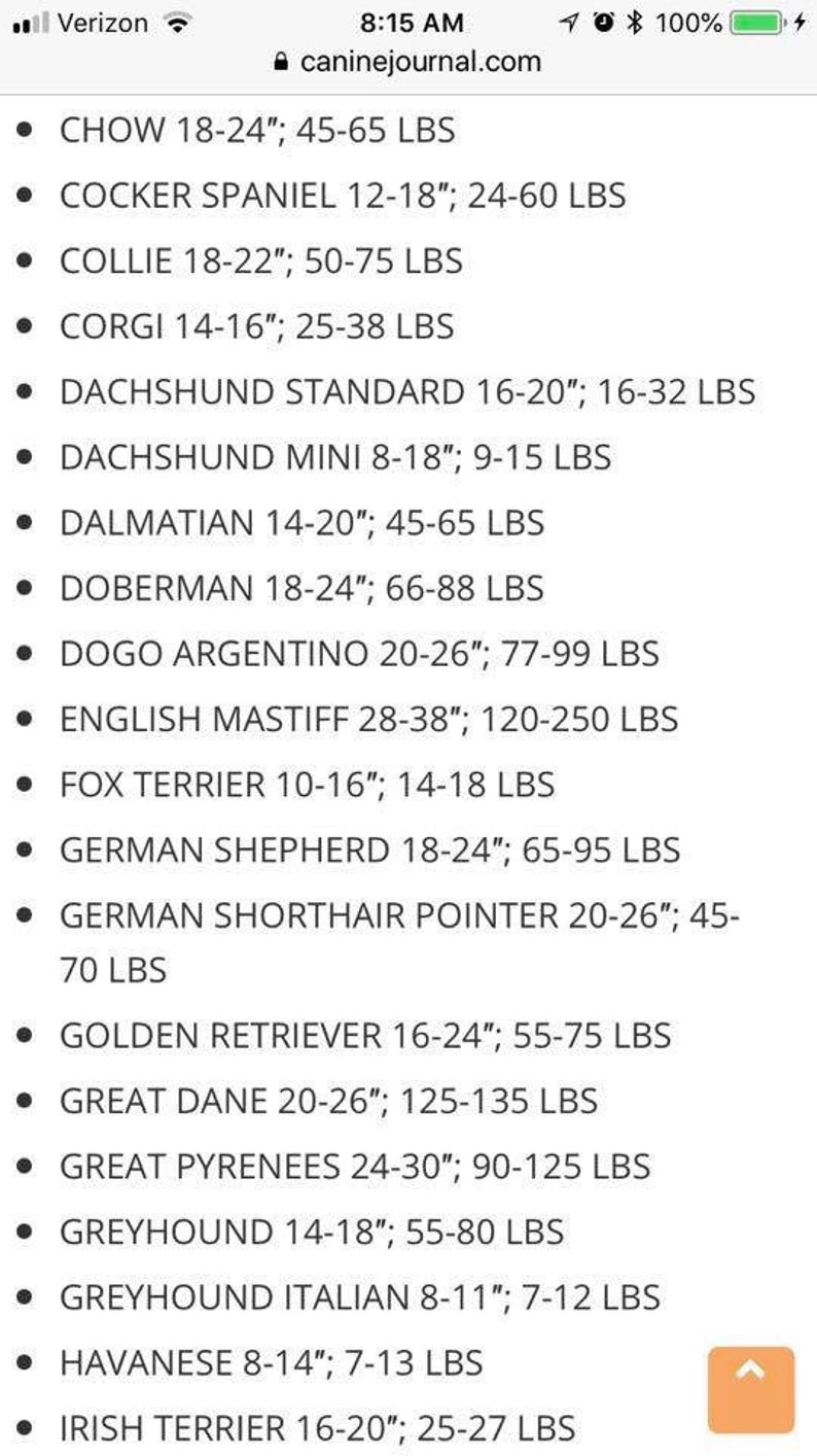 Collar Sizes image 3