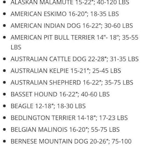 Collar Sizes image 1