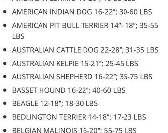 Collar Sizes