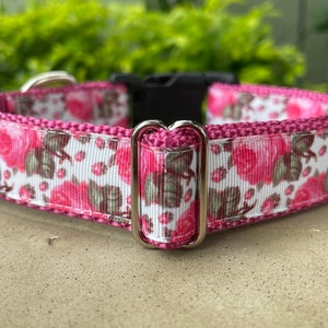 Pink Rose Dog Collar