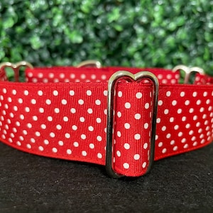 1.5” or 2” Wide Polka Dot Dog Collar