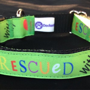 Rescued With Love Dog Collar