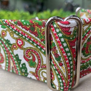 Christmas Paisley Dog Collar
