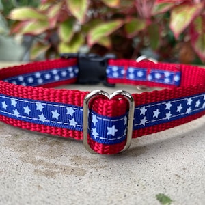 1/2" and 3/4" Stars Collar for Cats and Small Dogs Too!