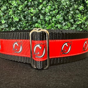 NJ Devils Sports Team Dog Collars