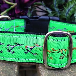 Nellie Doodles Running Hounds Dog Collar