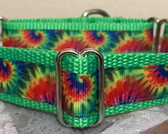 3/4" & 1" Tye Dye Dog Collar