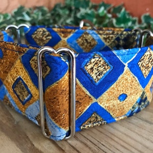 Blue and Gold Dog Collar
