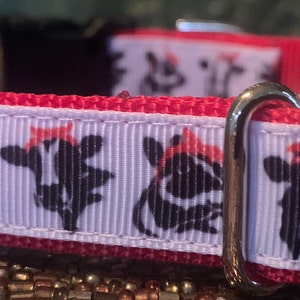 3/4" and 1" Cows Dog Collar
