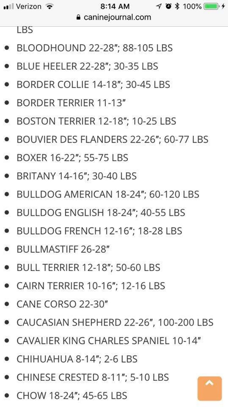 Collar Sizes image 2