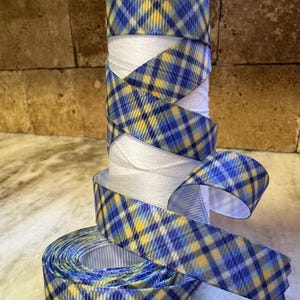 2 Colors - 3/4" & 1" Plaid Dog Collars