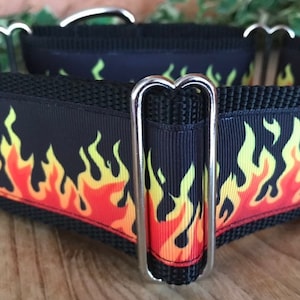 Flames Dog Collar