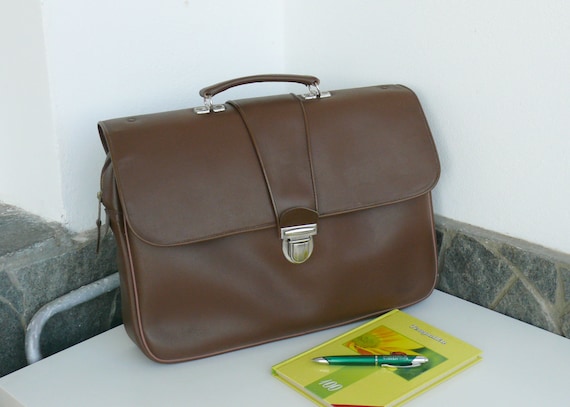 Vintage Doctors Bag, Briefcase leatherette bag, 19
