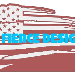 USA Distressed Flag TEMPLATE