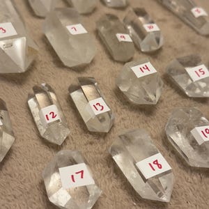 High Quality Double Terminated Clear Quartz Crystals, Clear Quartz, Double Point, Terminated Crystals, Vogel