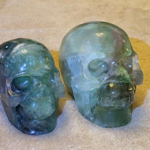 Large Rainbow Fluorite Crystal Skull