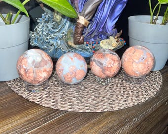 Rare Druzy Pink Agate sphere, druzy formations, pink flower agate, druzy agate,pink agate