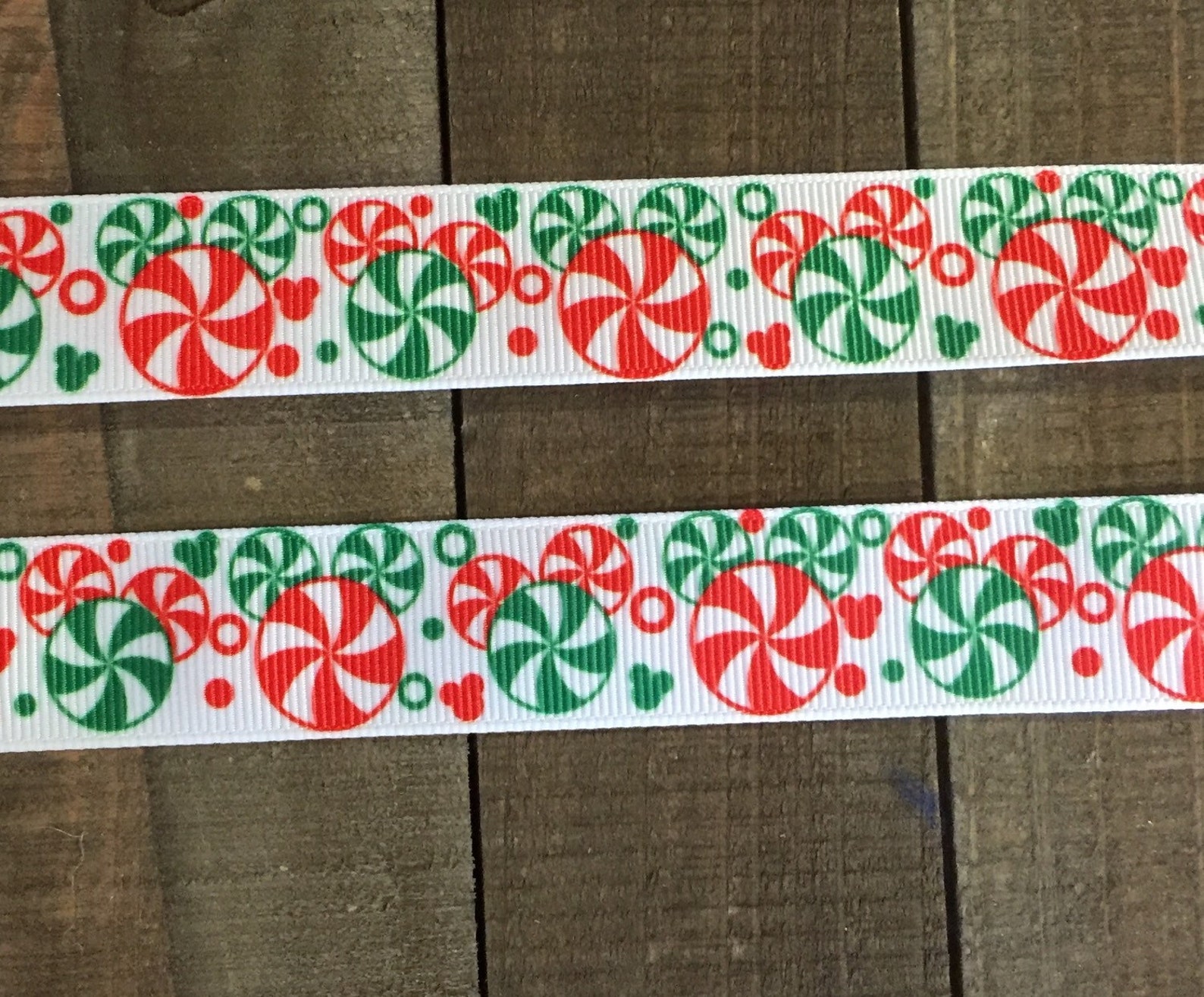 Mickey Christmas Ribbon Christmas Ribbon Etsy