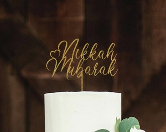 Nikkah Mubarak Sign | Nikkah Topper | Wedding Cake Topper | Acrylic Cake Topper