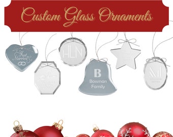 Personalized Glass Christmas Ornaments