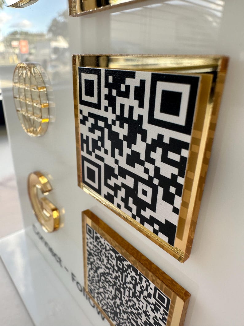 Customizable Acrylic QR Code Sign, Magnetic Tipping Sign, Small ...