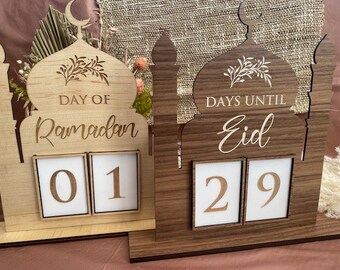 Countdown until Eid Sign, Ramadan Day Sign, Eid Countdown Sign, Ramadan Calendar, Ramadan Gift, Days of Ramadan Sign