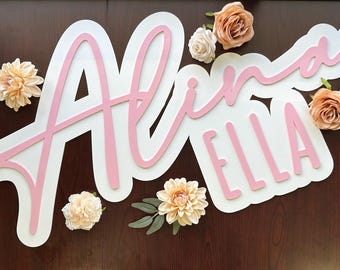 Custom Acrylic Name Backdrop Sign: Birthday Party Decor