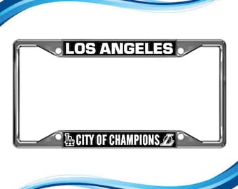 LA Dodgers and Lakers Championship Frame | LA Dodgers License Plate Frame | Lakers License Plate Frame | NBA License Plate Frame