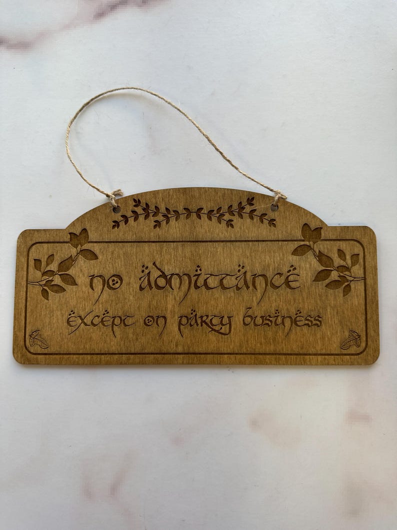 Hobbit Daily Meals Engraved Plaque, Lord of the Rings, Hobbit fans, Hobbit Decorations, LOTR theme decor, LOTR fans image 4