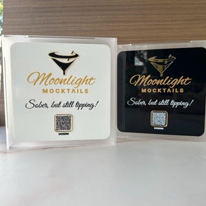 Personalized Acrylic Tip Box: Vendor Cash & QR Code Holder