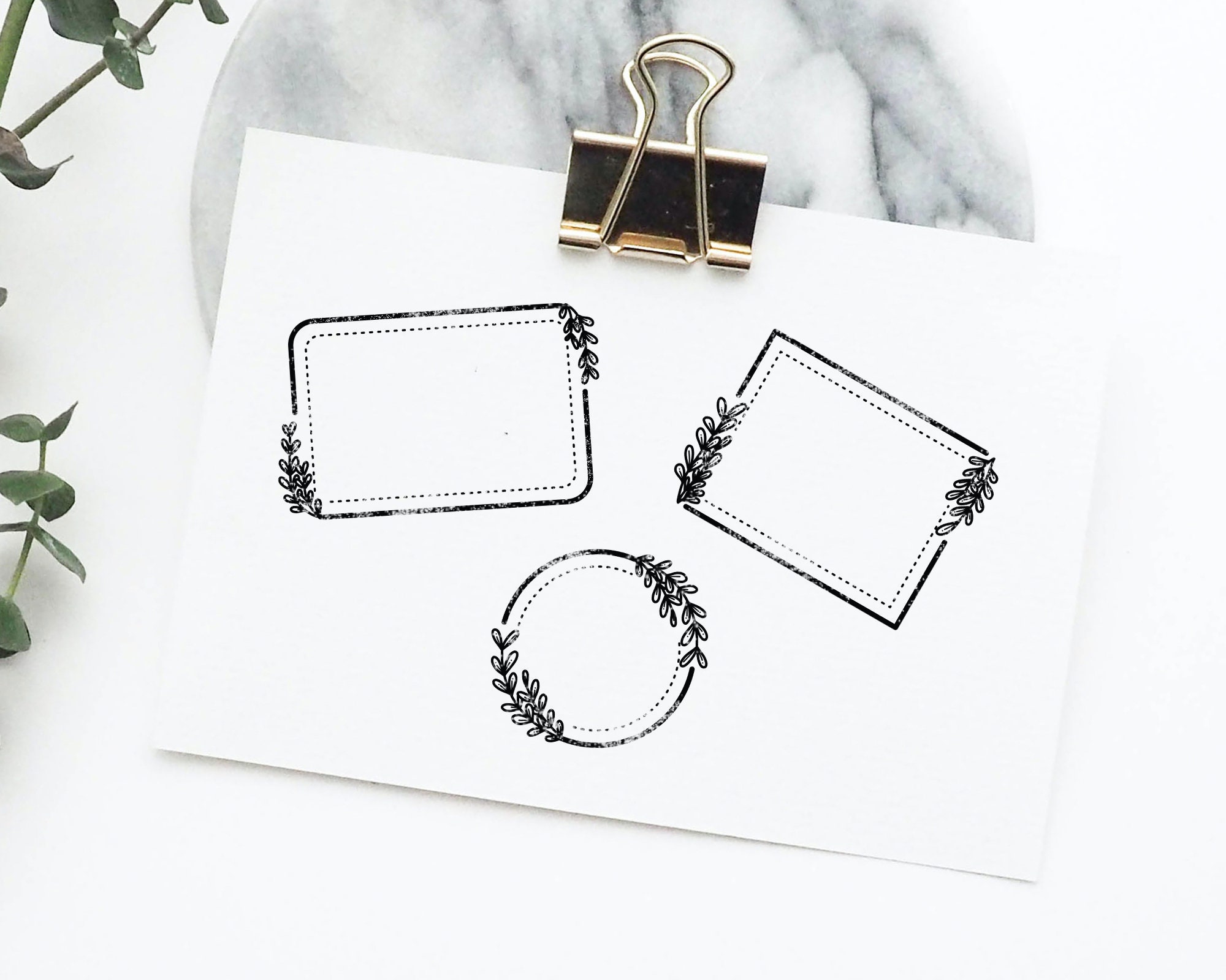 Vintage Floral Label Stamps Label Wooden Stamp Floral Etsy