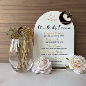 Eid Party Menü Zeichen, Eid Party Menü Zeichen, Eid Menü, Eid Mubarak, Menü Zeichen, Mond und Stern, Eid Dekorationen, Eid Party Dekor