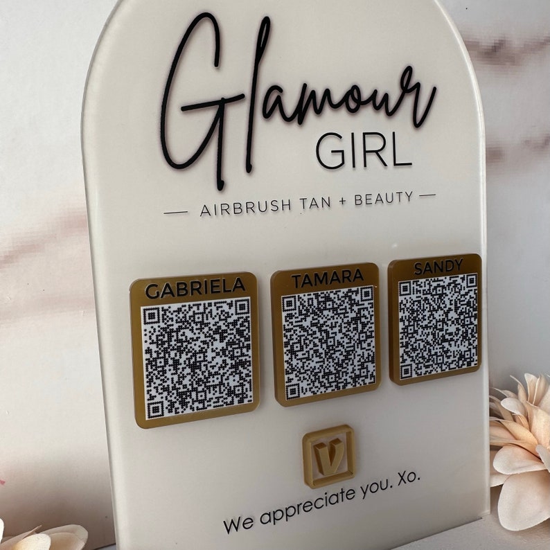 Panneau QR Code Personnalisable Pahdecor - Acrylique 20x20cm Pour Paiement