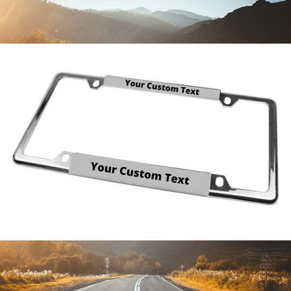 Custom Engraved License Plate Frame | Personalized License Plate Frame | Metal Plate Frame | Plastic Plate Frame | Custom Frame