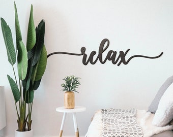 Acrylic Relax Sign: Spa & Home Wall Decor