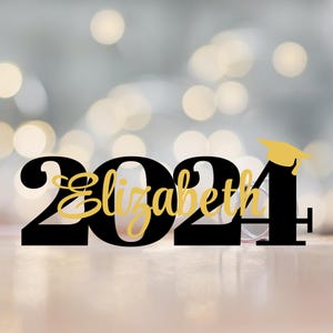 Personalized Acrylic Class of 2024 Graduation Sign: Photo Prop, Table Decoration
