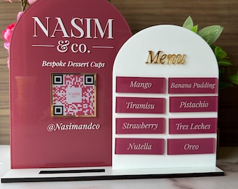 Magnetisch menubord: verwisselbaar restaurantmenu, bord voor sociale media
