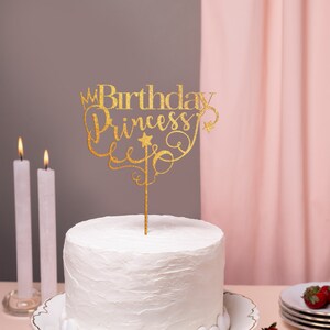 Birthday Princess Cake Topper, Birthday Cake Topper | Cake Topper for Kids | Personalized Cake Topper | Custom Cake Topper