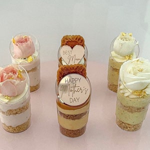 Engraved Acrylic Cupcake Charms: Mother's Day, Birthday, Milestone (1.5")