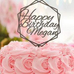 Custom Name Acrylic Birthday Cake Topper