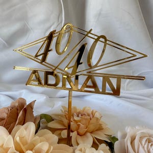 40/40 Club 40th Birthday Cake Topper: Glittering Celebration