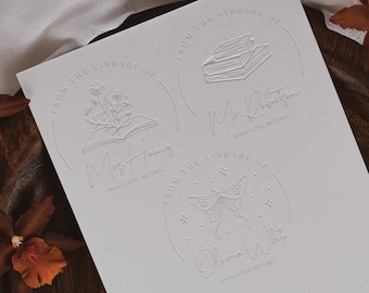 Custom Library Embosser: Personalized Book Stamp (1-1/2&quot; Diameter)