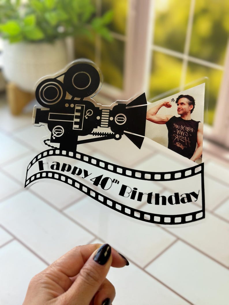 Movie Screening Cake Topper With Photo: Film Reel Cake Topper - Etsy