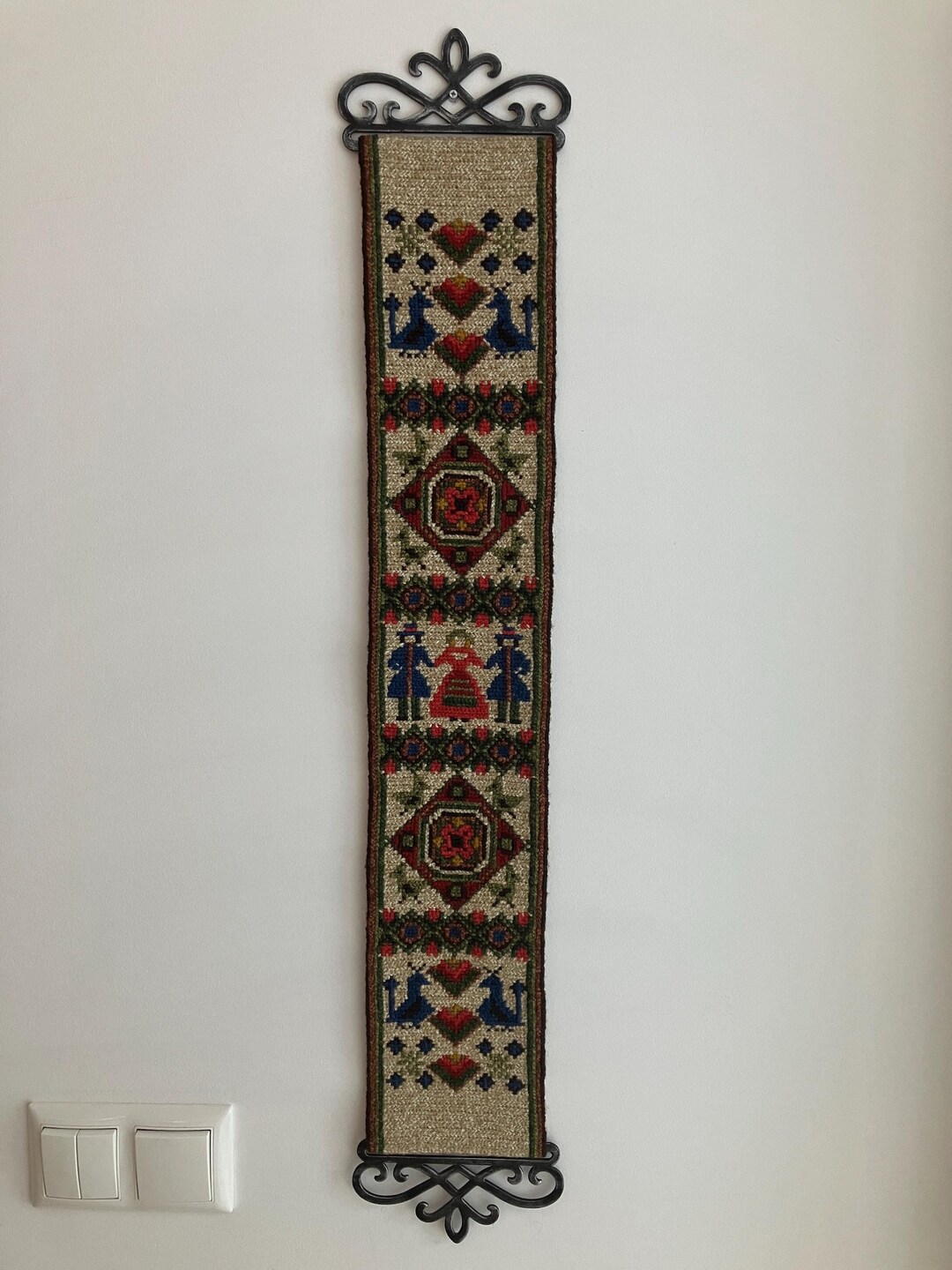 Picture of Vintage Scandinavian Embroidery, Wall Hanging, Traditional Swedish ...