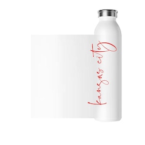 Kansas City Football Water Bottle: Red Vogue KC Tailgating Gift image 1