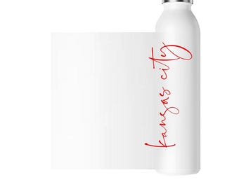 Kansas City Football Water Bottle: Red Vogue KC Tailgating Gift