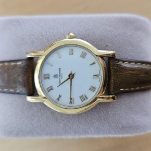 Saint Honore Paris Watch Gold MOP Dial Swiss Made Diamond