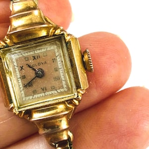 Vintage 1947 BULOVA  Ladies Gold Filled 14KGF Rose Gold Watch New York  21 Jewel Parts/Repair