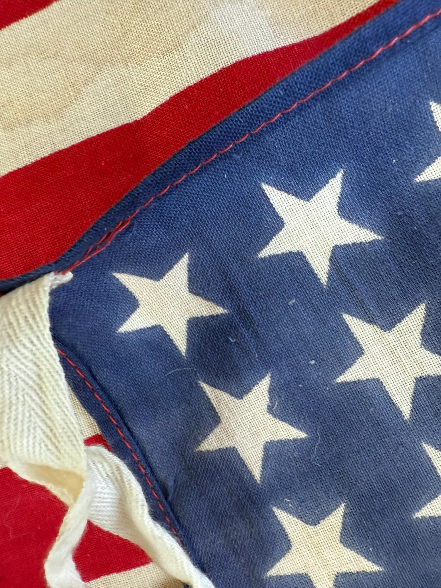 Vintage 48-star US AMERICAN Flag Stars & Stripes WWII Era 24